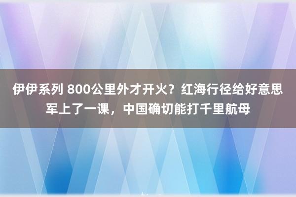 伊伊系列 800公里外才开火？红海行径给好意思军上了一课，中国确切能打千里航母