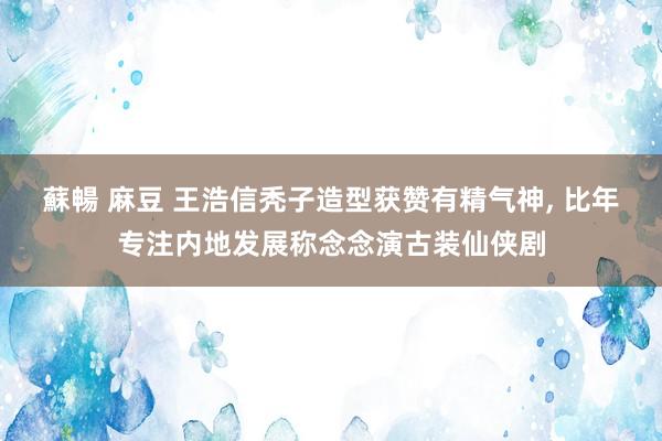 蘇暢 麻豆 王浩信秃子造型获赞有精气神， 比年专注内地发展称念念演古装仙侠剧