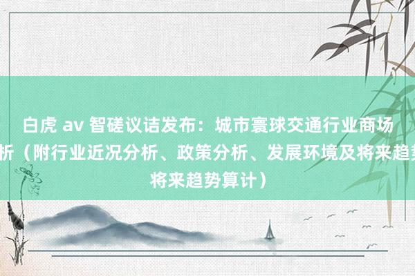 白虎 av 智磋议诘发布：城市寰球交通行业商场前程分析（附行业近况分析、政策分析、发展环境及将来趋势算计）