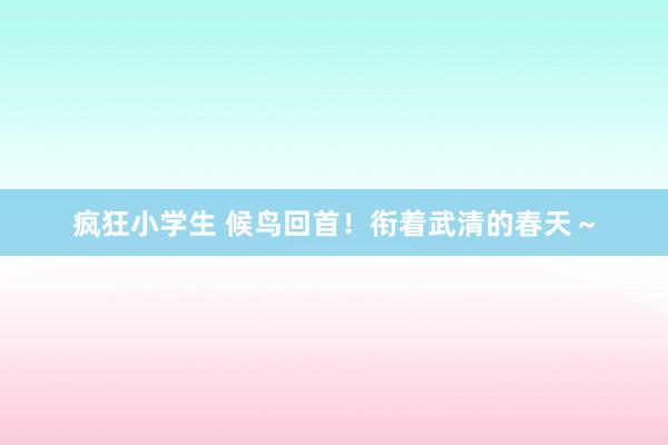 疯狂小学生 候鸟回首！衔着武清的春天～