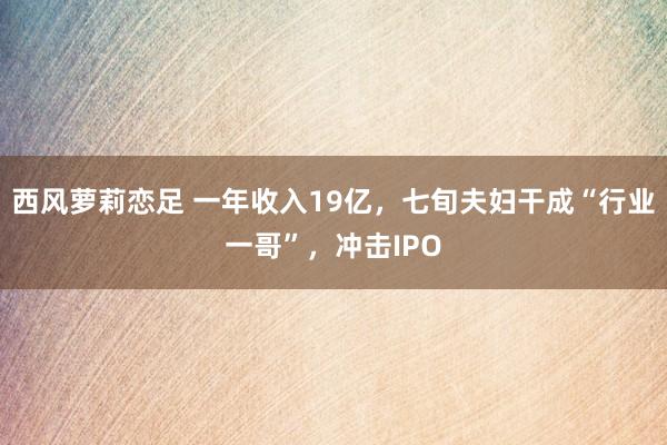 西风萝莉恋足 一年收入19亿，七旬夫妇干成“行业一哥”，冲击IPO