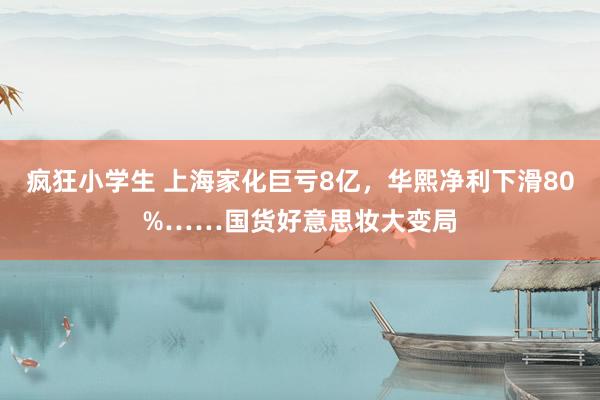 疯狂小学生 上海家化巨亏8亿，华熙净利下滑80%……国货好意思妆大变局